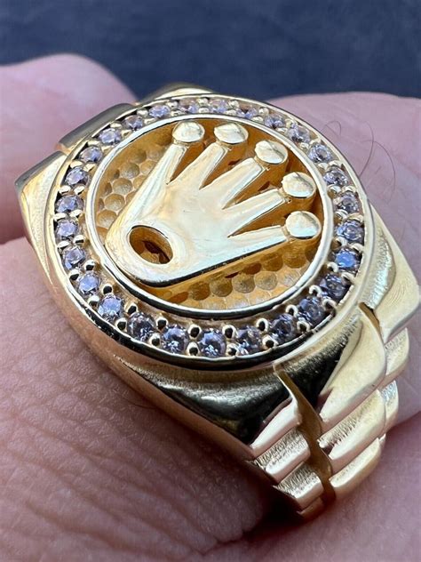 rolex men rings collection|rolex crown ring for sale.